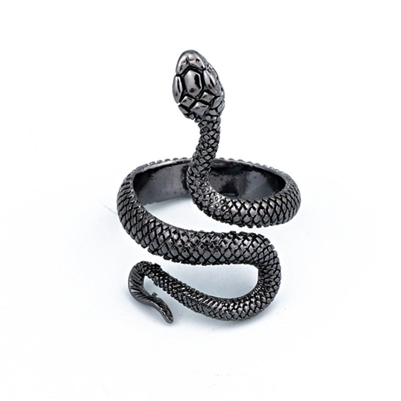 Wholesale new retro paint snake ring unisex ring source manufacturers spot